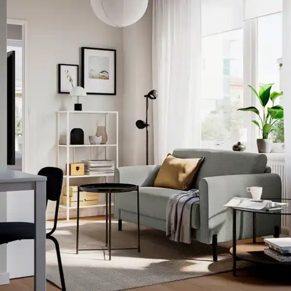 Bild 2 von SALTMYRAN 2er-Sofa, Öreryd graubeige