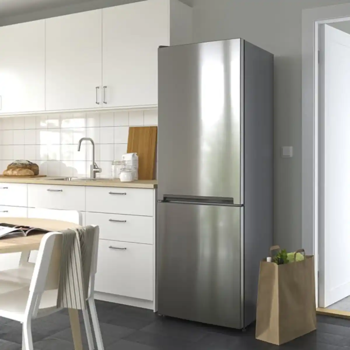 Bild 3 von VINDÅS Kühl-/Gefrierschrank, IKEA 300 frei stehend/stahlfarben, 223/120 l