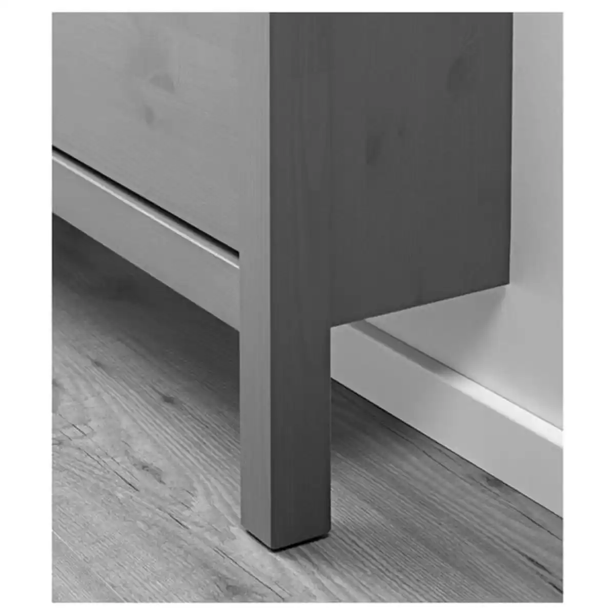 Bild 4 von HEMNES Schuhschrank 4 Fächer, grau lasiert, 107x22x101 cm