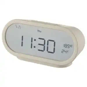 RÖDSTRÄFSE Wecker+Feuchtigkeitsmesser/Thermome, beige, 17x8x6 cm