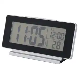 FILMIS Uhr/Thermometer/Wecker, schwarz, 16.5x9 cm