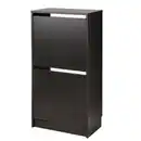 Bild 1 von BISSA Schuhschrank, 2fach, schwarzbraun, 49x28x93 cm
