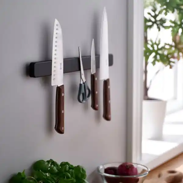 Bild 3 von VARDAGEN Messer 3er-Set, Edelstahl/Nussbaum