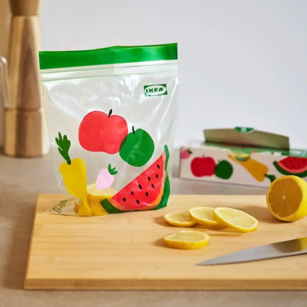 Bild 2 von ISTAD Beutel, wiederverschließbar, Obst/Gemüse grün, 1 l