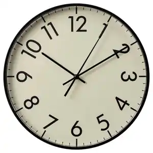 TALLSPARV Wanduhr, schwarz/beige, 28 cm