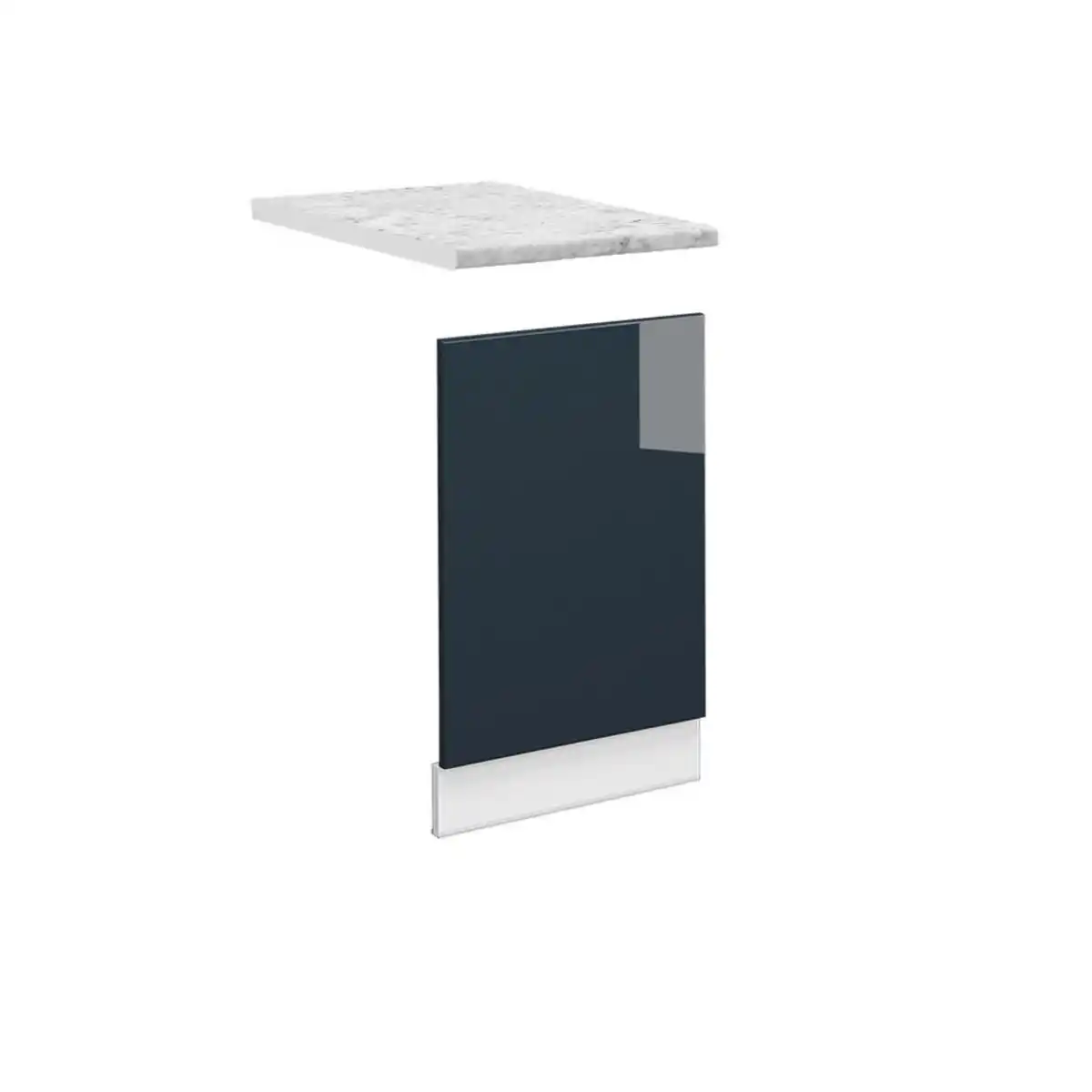 Bild 1 von Vicco Frontblende, Dunkelblau, Weiß, Holzwerkstoff, Rechteckig, 45x67.4x60 cm, Küchen, Küchenmöbel, Küchenschränke, Küchenunterschränke