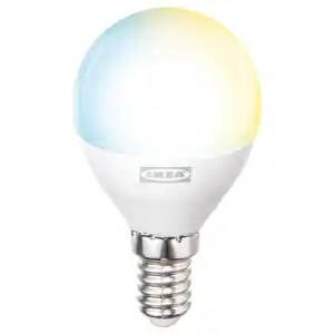 KAJPLATS LED-Leuchtmittel E14 806 lm, smart Weißspektrum/rund/opalweiß, 45 mm