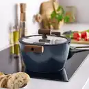 Bild 3 von KLIPPFISK Topf mit Deckel, Antihaftbeschichtung Glas/Holz schwarzblau, 5 l