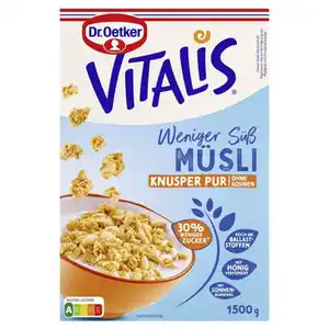 DR. OETKER Vitalis 1,5 kg, Weniger Süß Knusper Pur