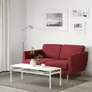 Bild 2 von SMEDSTORP 2er-Sofa, Lejde/rot/braun Eiche