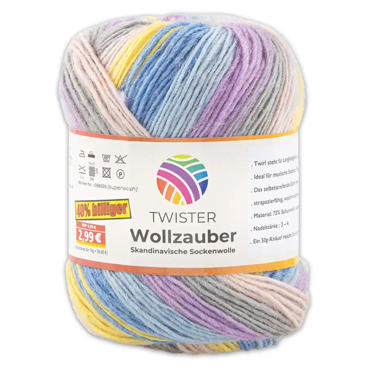 Bild 1 von Twister Skandinavische Sockenwolle "Wollzauber"