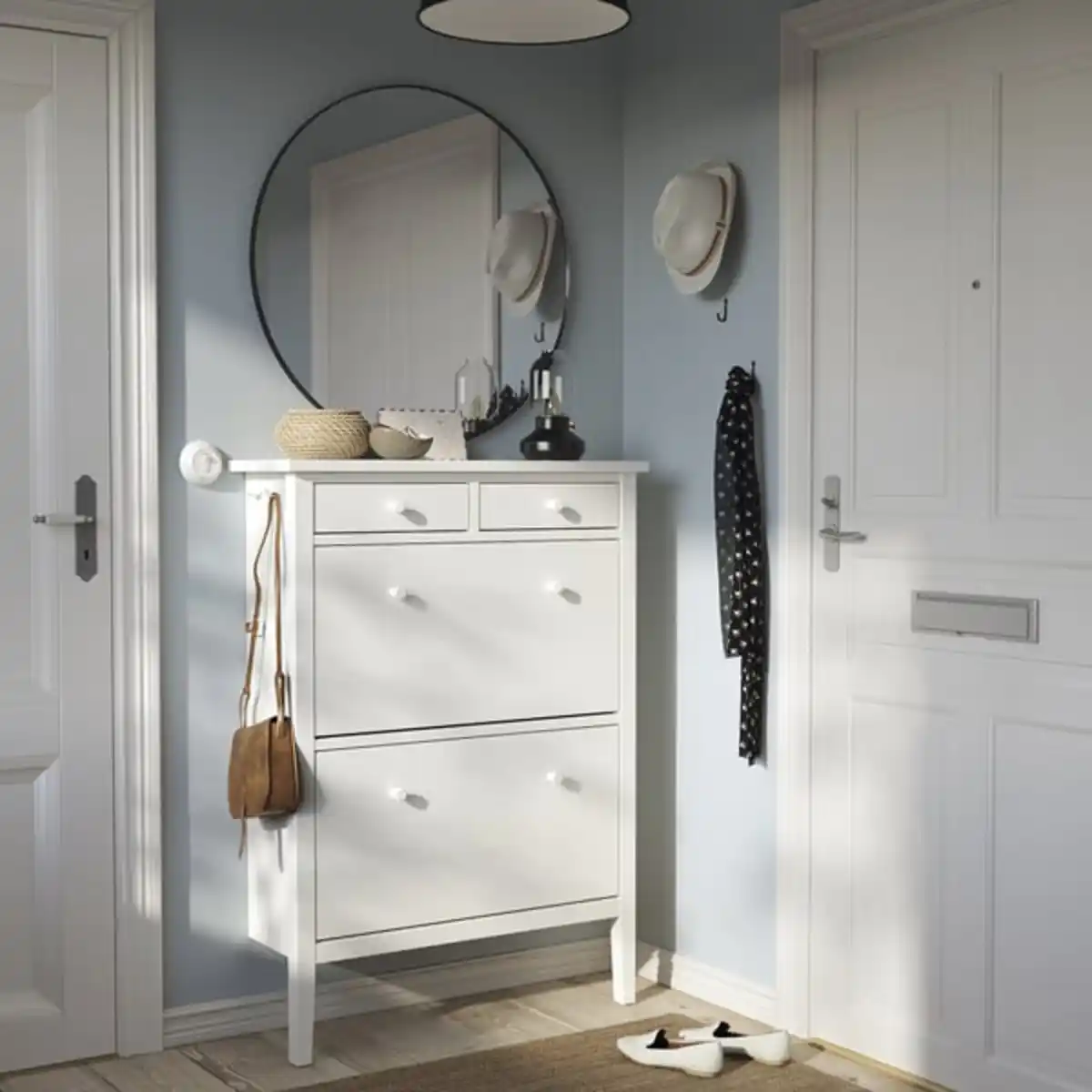 Bild 2 von GULLABERG Schuhschrank, 2fach, weiß, 88x30x122 cm