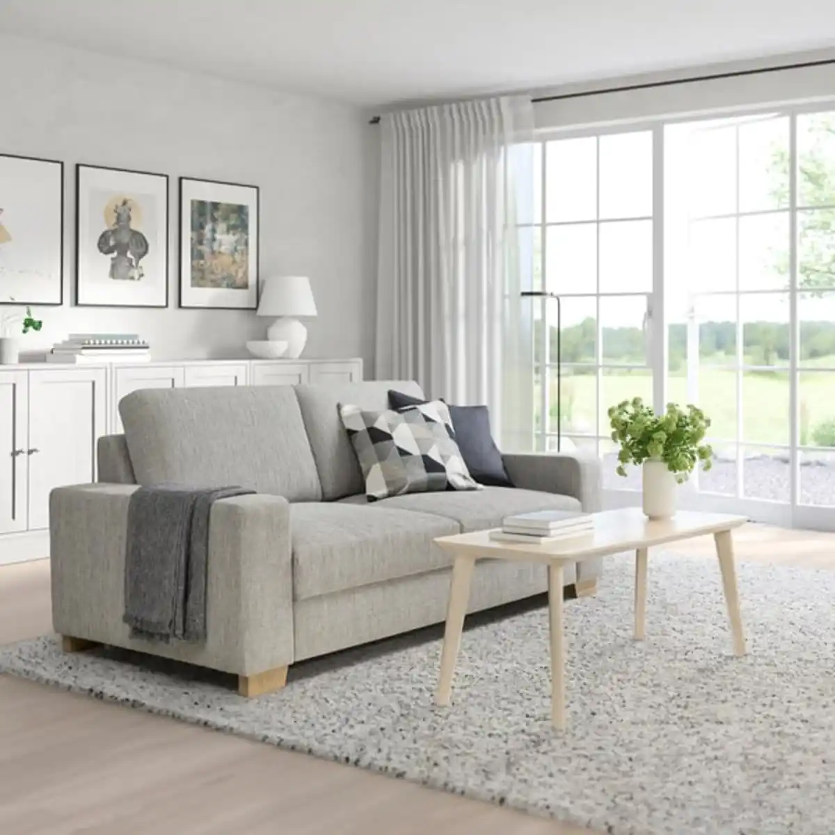 Bild 2 von SÖRVALLEN 2er-Sofa, Viarp beige/braun