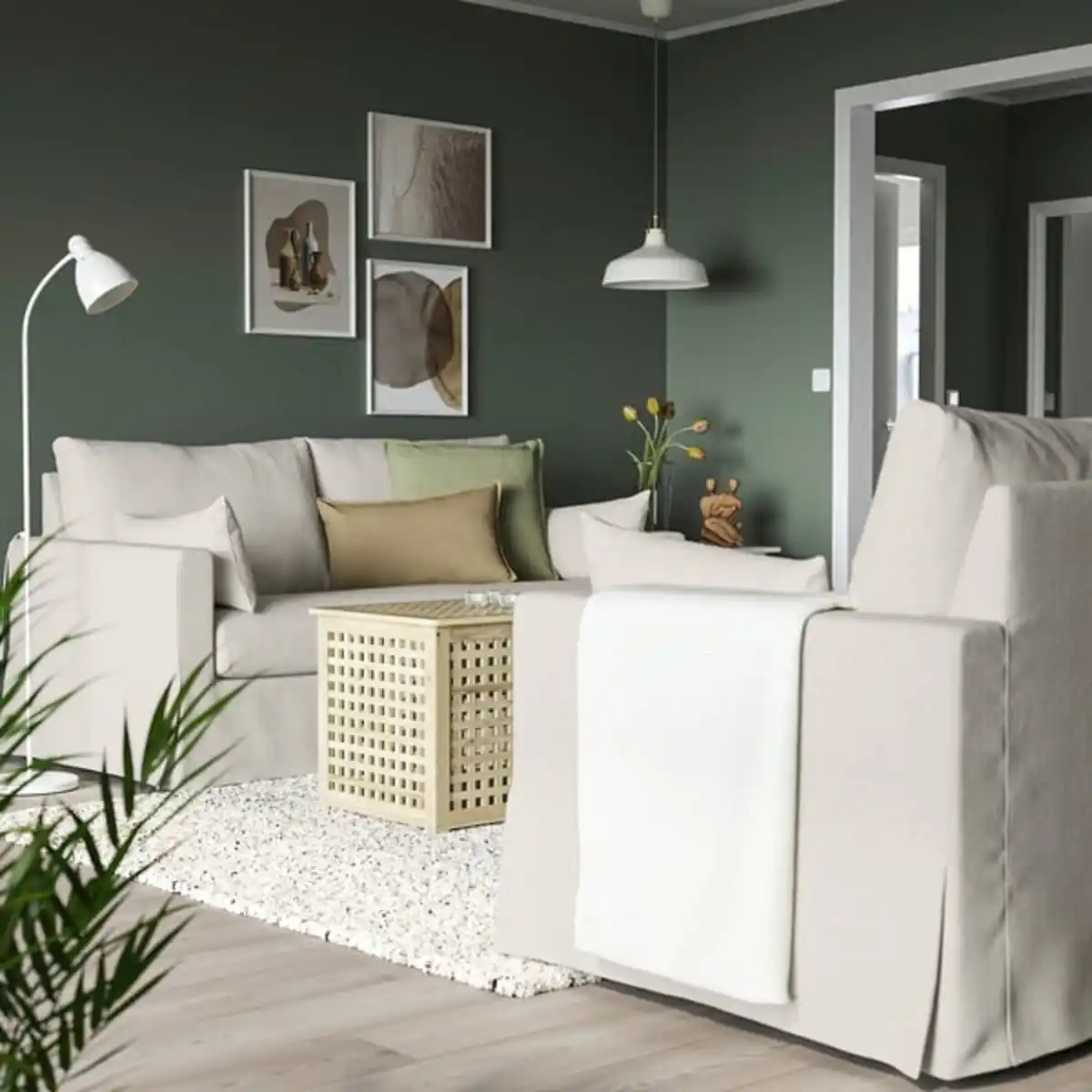 Bild 3 von HYLTARP 2er-Sofa, Gransel natur