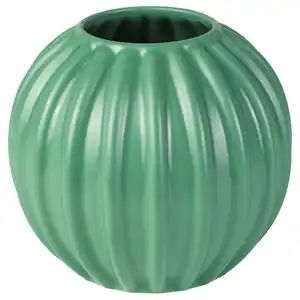 SKOGSTUNDRA Vase, grün, 15 cm