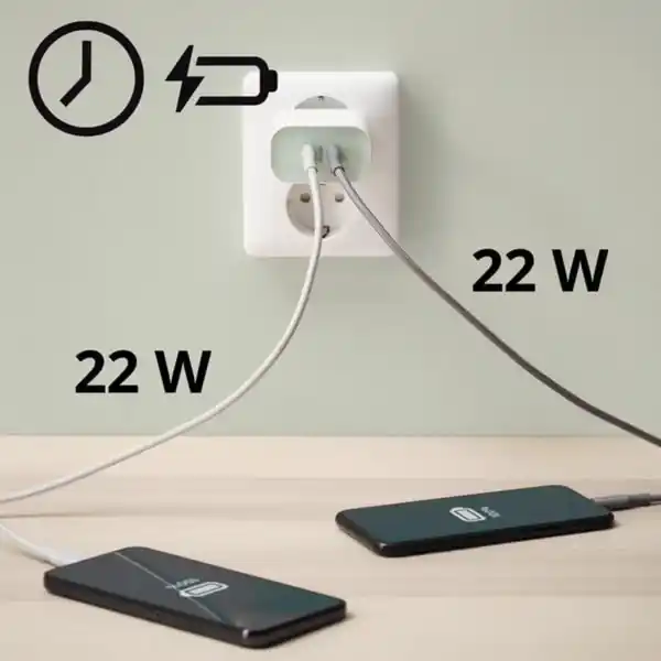 Bild 2 von SJÖSS Ladegerät mit 2 USB-Ausgängen, 45 W, schnell laden