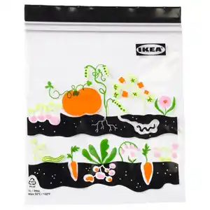 ISTAD Beutel, wiederverschließbar, Obst/Gemüse schwarz, 1 l