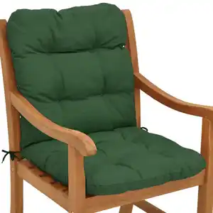 Beautissu  Niederlehnerauflage, Dunkelgrün, Textil, 50x8x100 cm, Outdoor-Kissen, Liegenauflagen
