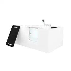 AcquaVapore by Sandra Jentho Seniorenwanne, Weiß, Glas, Kunststoff, Metall, Rechteckig, 160x59x85 cm, CE, Badezimmer, Baden & Duschen, Badewannen