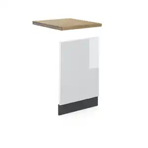 Vicco Frontblende, Weiß Hochglanz, Anthrazit, Holzwerkstoff, Rechteckig, 45x67.4x60 cm, Küchen, Küchenmöbel, Küchenschränke, Küchenunterschränke