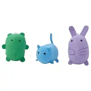 GREJSIMOJS Stoffspielzeug 3er-Set, Katze Hase/Bär bunt