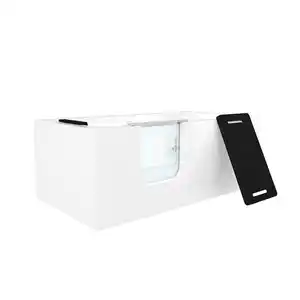 AcquaVapore by Sandra Jentho Seniorenwanne, Weiß, Glas, Kunststoff, Metall, Rechteckig, 160x59x85 cm, CE, Badezimmer, Baden & Duschen, Badewannen