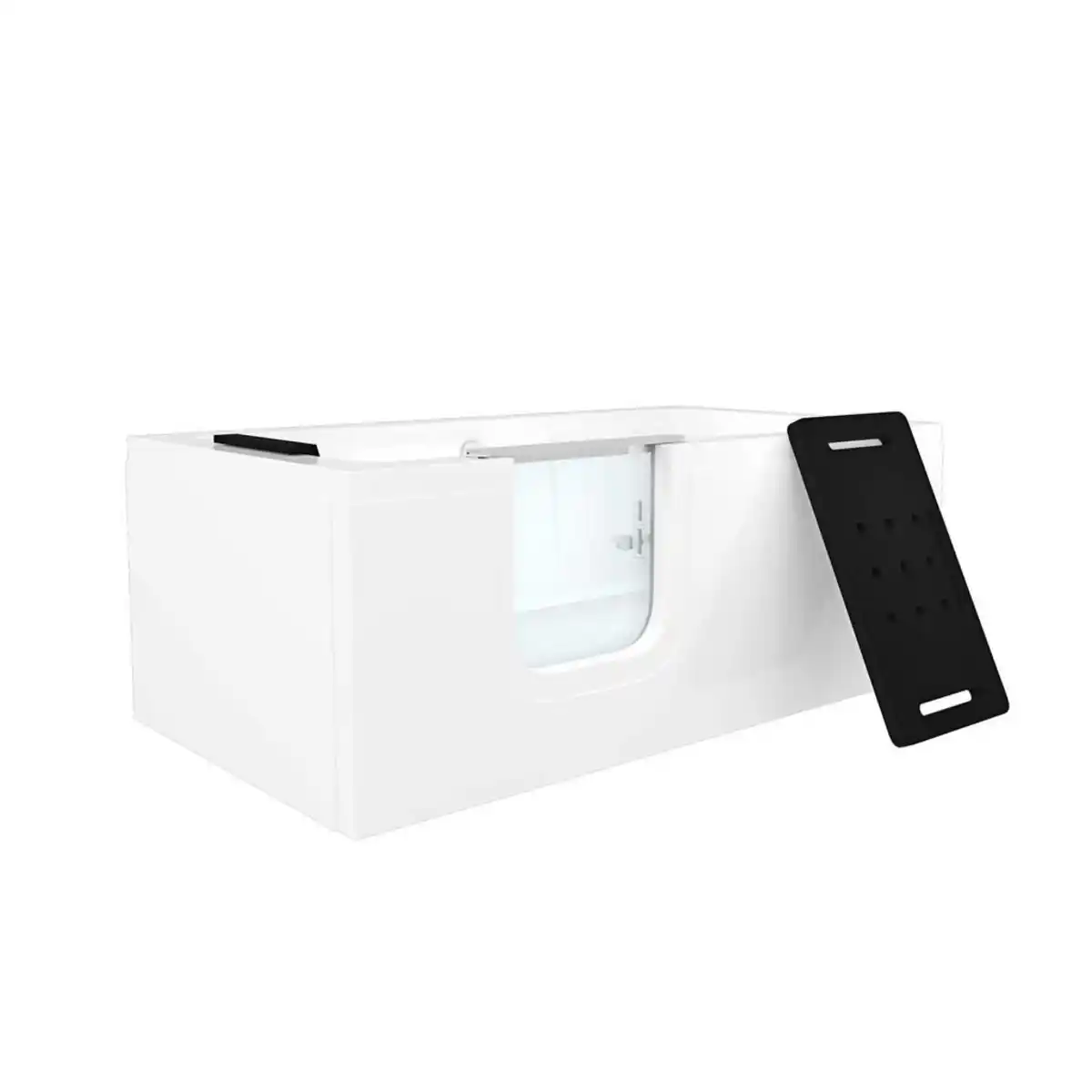 Bild 1 von AcquaVapore by Sandra Jentho Seniorenwanne, Weiß, Glas, Kunststoff, Metall, Rechteckig, 160x59x85 cm, CE, Badezimmer, Baden & Duschen, Badewannen