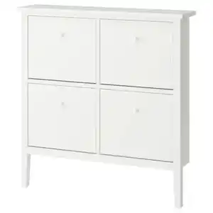 GULLABERG Schuhschrank 4 Fächer, weiß, 105x22x107 cm