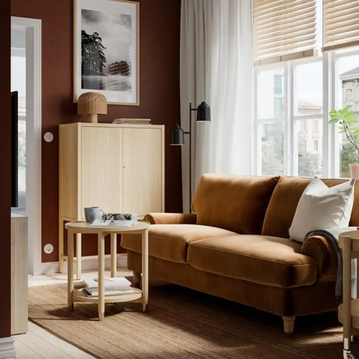 Bild 4 von VALNÄS 2er-Sofa, Alhamn dunkel gelbbraun