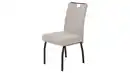 Bild 1 von Polsterstuhl beige Metallgestell Microfaser Webstoff - LAILA
