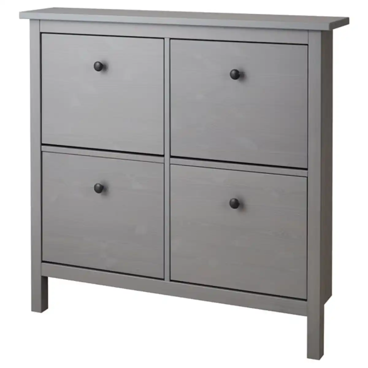 Bild 1 von HEMNES Schuhschrank 4 Fächer, grau lasiert, 107x22x101 cm