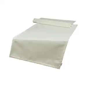 beties Heimtextil Tischläufer, Ecru, Textil, Uni, Rechteckig, 40x140 cm, Oeko-Tex® Standard 100, Wohntextilien, Tischwäsche, Tischläufer