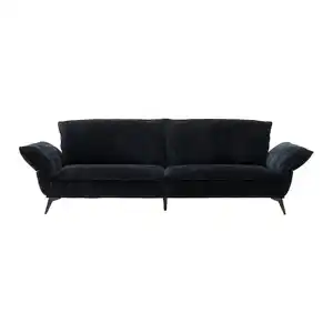 Megasofa Ottawa Schwarz Armlehnfunktion, ohne Kissen, Schwarz