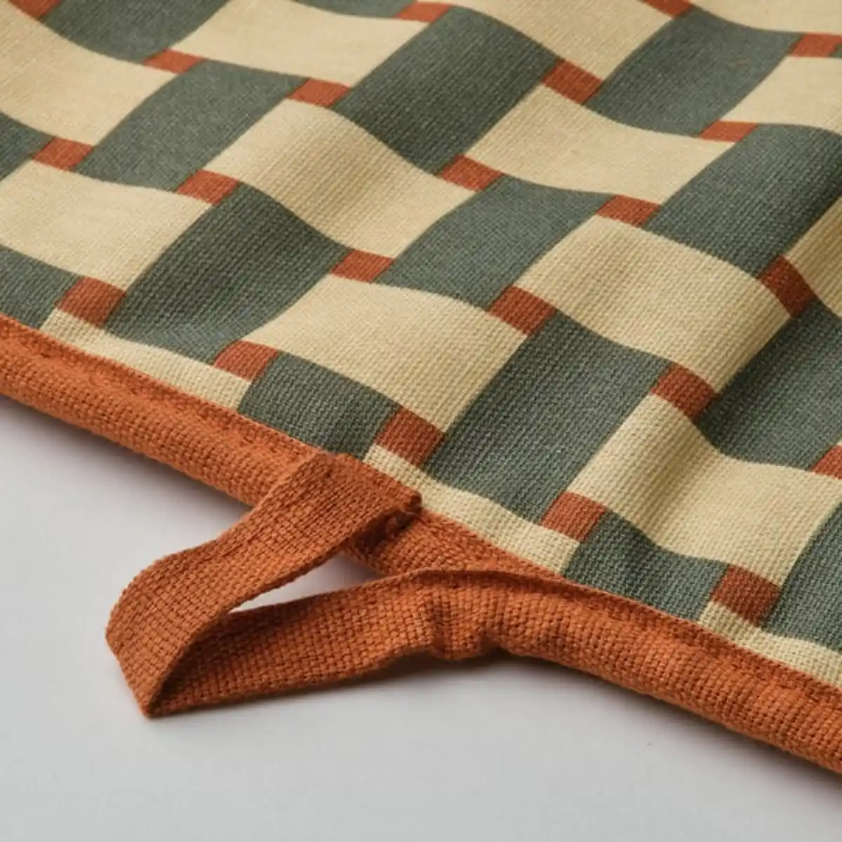 Bild 4 von RINNIG Ofenhandschuh, durchgehend, gemustert hellbeige/graugrün braunrot