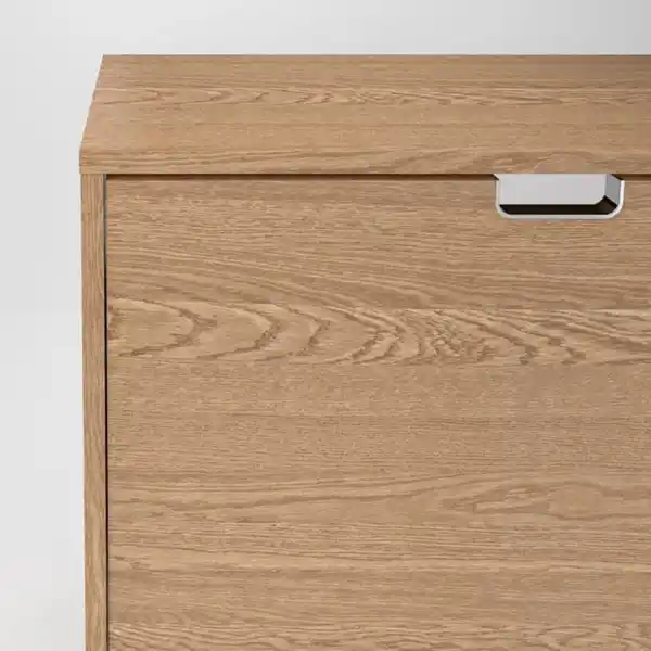 Bild 3 von STÄLL Schuhschrank 4 Fächer, Eichenfurnier, 96x17x90 cm