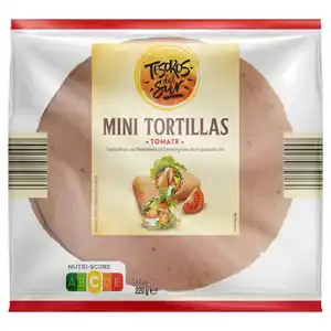TESOROS DEL SUR Mini-Tortillas 220 g, Tomate