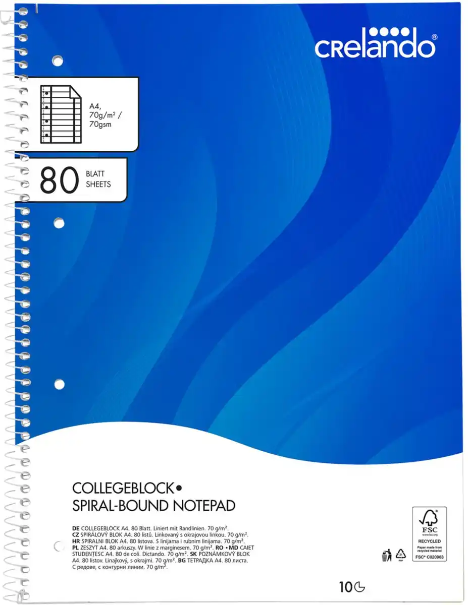 Bild 1 von CRELANDO® Collegeblock DIN A4 liniert