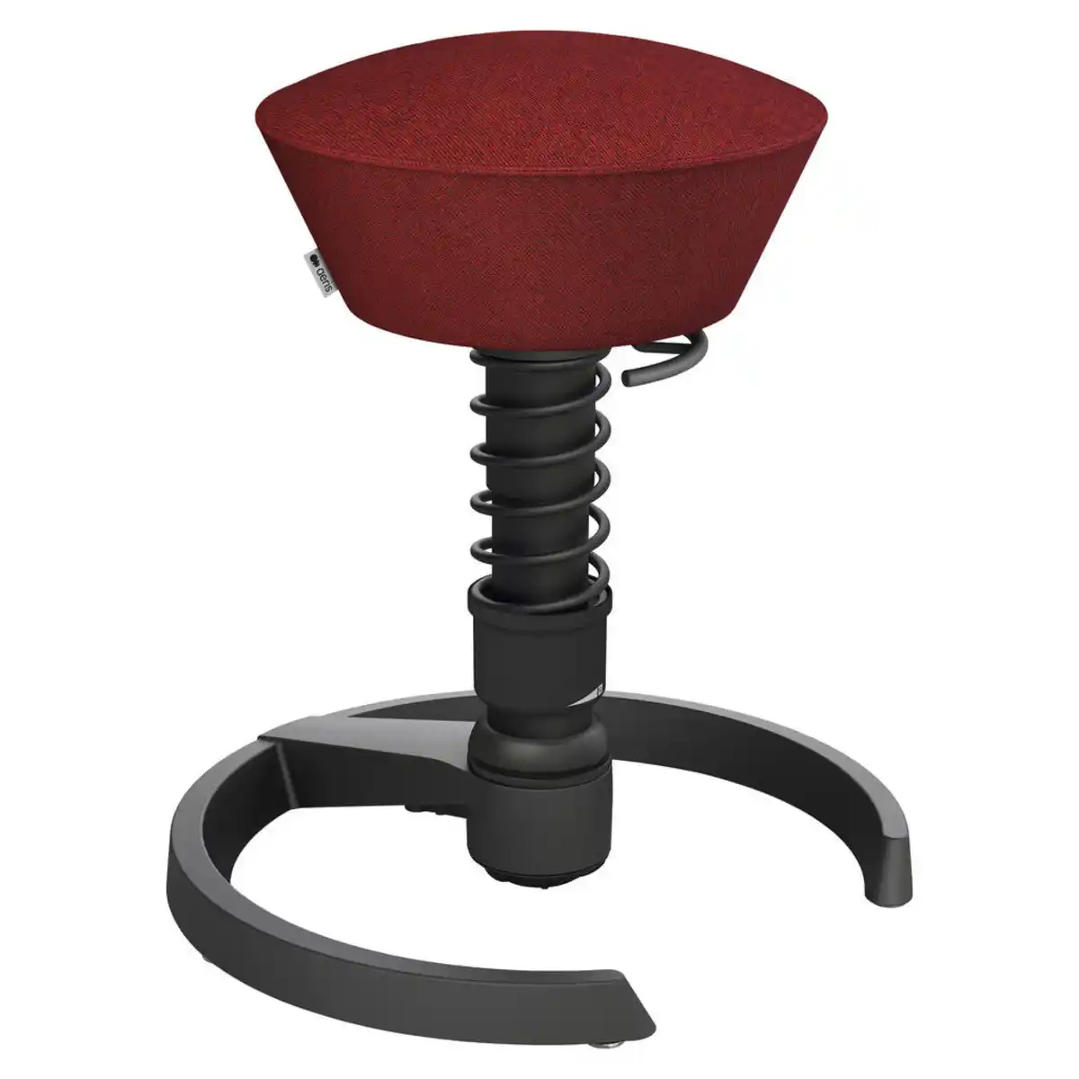 Bild 1 von Aeris Bürohocker Swopper, Schwarz, Dunkelrot, Metall, Textil, C-Form, rund, 55x45.66x55 cm, Made in Germany, Oeko-Tex® Standard 100, AGR-geprüft, Arbeitszimmer, Bürostühle, Bürohocker