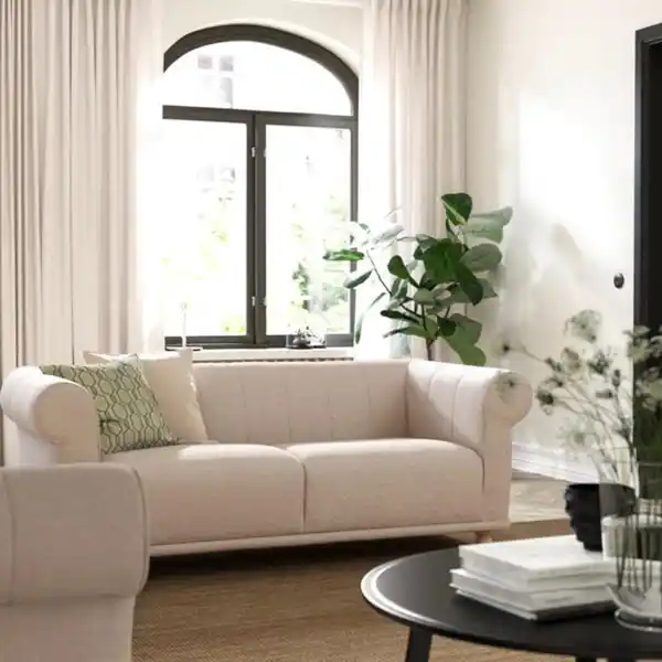 Bild 2 von VISKAFORS 2er-Sofa, Lejde hellbeige/Birke