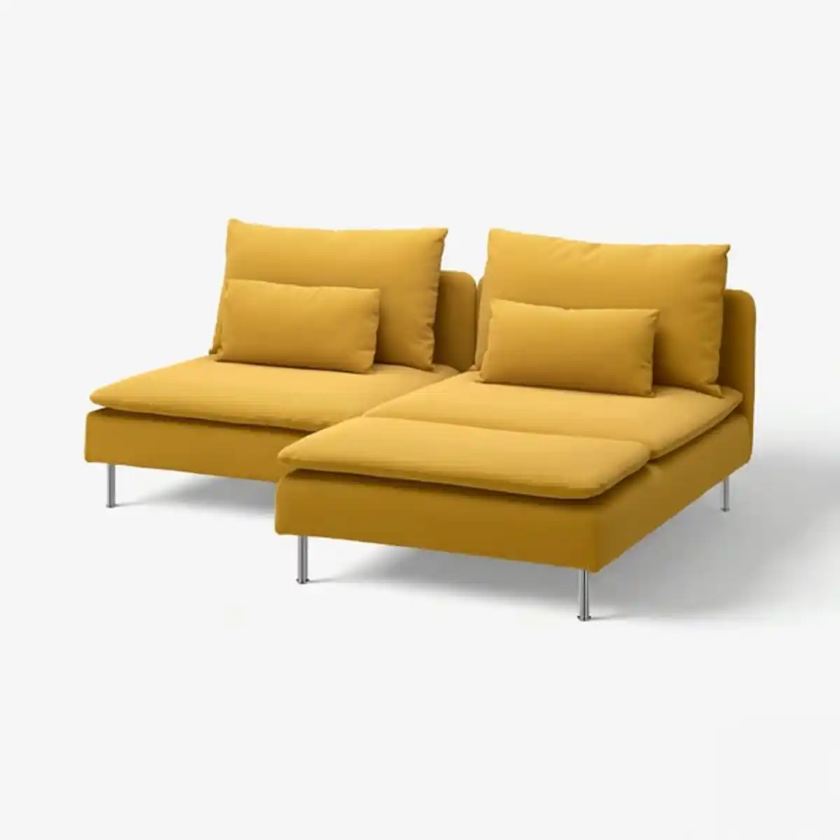 Bild 1 von SÖDERHAMN 2er-Sofa mit Récamiere, Kelinge dunkelgelb