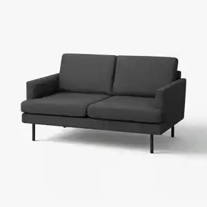 GRILLSTORP 2er-Sofa, Gunnared dunkelgrau/Metall