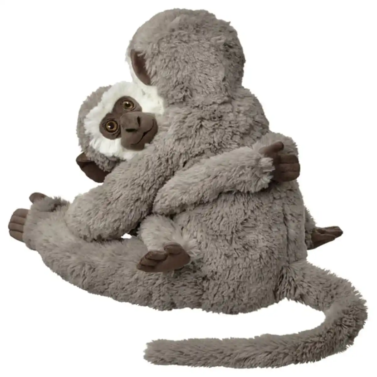 Bild 2 von SANDLÖPARE Stoffspielzeug, Grüne Meerkatze mit Baby/grau, 32 cm