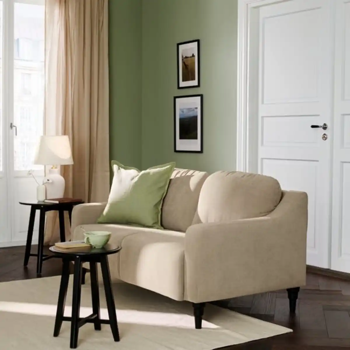 Bild 2 von GULLVALLA 2er-Sofa, Silkeryd dunkel graubeige