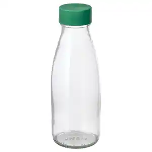 SPARTANSK Wasserflasche, Klarglas/grün, 0.5 l