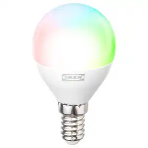 KAJPLATS LED-Leuchtmittel E14 806 lm, smart Farb- und Weißspektrum/rund/opalweiß, 45 mm