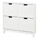 Bild 1 von STÄLL Schuhschrank 4 Fächer, weiß, 96x17x90 cm