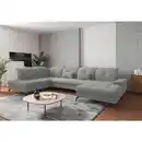 Bild 1 von Sit & More Wohnlandschaft, Hellgrau, Metall, 6,5-Sitzer, U-Form, Ottomane links, 357x231 cm, Goldenes M, Oeko-Tex® Standard 100, Made in Europe, DGM-Klimapakt, Schlafen auf Sitzhöhe, Rücken echt,