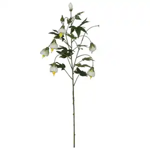 Dekozweig Abutilon I Weiß/Braun, Weiß