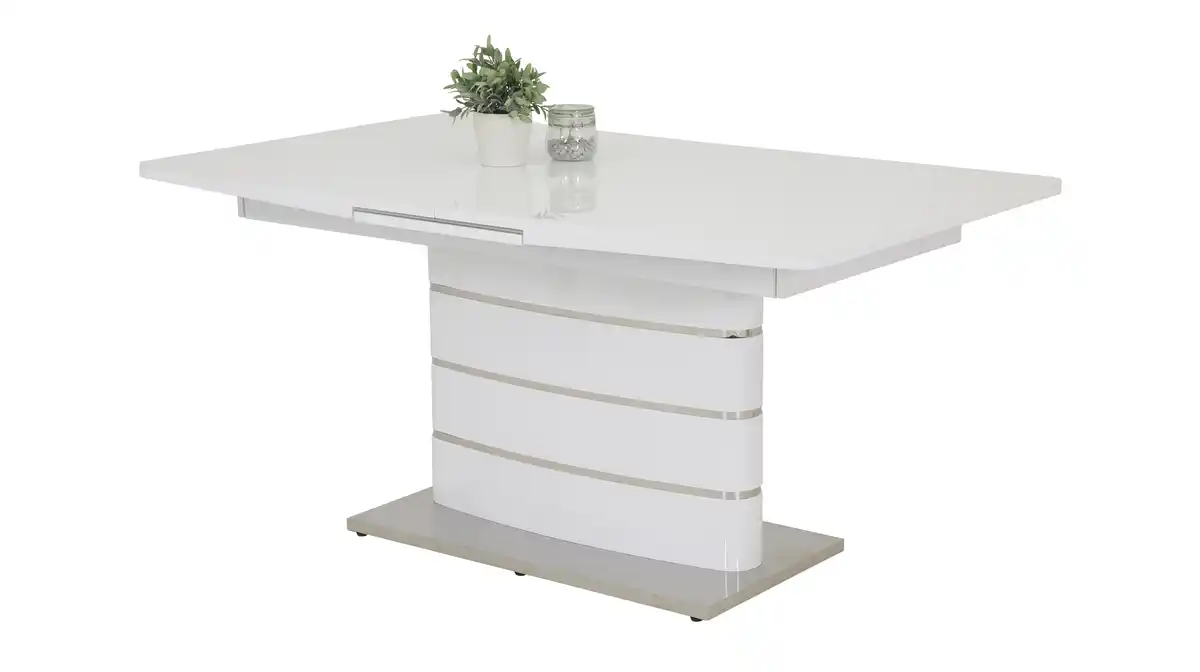 Bild 1 von Esstisch 160 - 200 cm ausziehbar weiß hochglanz - ANASTASIA