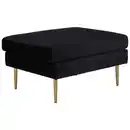 Bild 1 von Livetastic Hocker, Schwarz, Gold, Metall, rechteckig, 90x49x70 cm, Wohnzimmer, Hocker, Sitzhocker